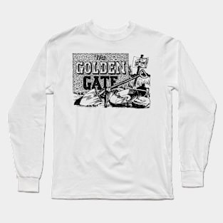 The Golden Gate Western Cowboy Vintage Buffalo Bill  Retro Comic Long Sleeve T-Shirt